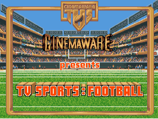 Tv Sports Football title screen for Amiga